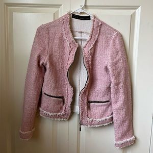 Zara Pink Tweed Jacket